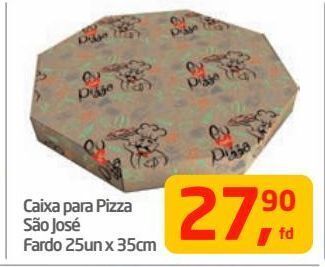 Tenda Atacado Caixa para pizza são josé fardo 25un x 35cm oferta