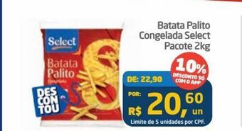 Tenda Atacado Batata palito congelada select pacote 2kg oferta