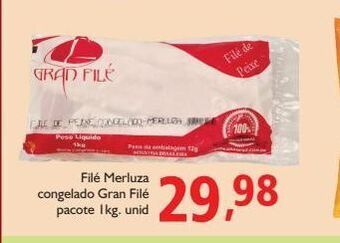 Supermercados ABC Filé de merluza congelado gran filé pacote 1kg unid oferta