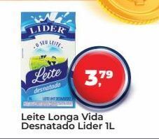 Tonin Superatacado Leite longa vida desnatado lider 1l oferta