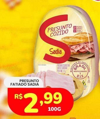 Supermercado Bergamini PRESUNTO FATIADO SADIA 100g oferta