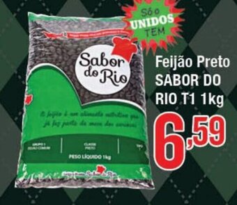 Supermercados Unidos Feijão Preto SABOR DO RIO T1 1kg oferta