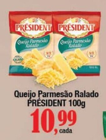 Supermercados Unidos Queijo Parmesão Ralado PRÉSIDENT 100g oferta