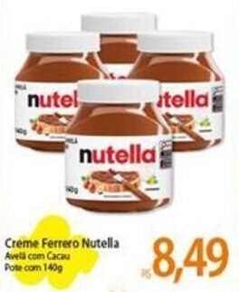 Atacadão Creme Ferrero Nutella Avelá com Cacau Pote com 140g oferta