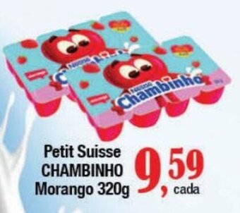 Supermercados Unidos Petit Suisse CHAMBINHO Morango 320g oferta