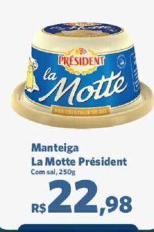 Sam's Club Manteiga La Motte Président Com sal, 250g oferta