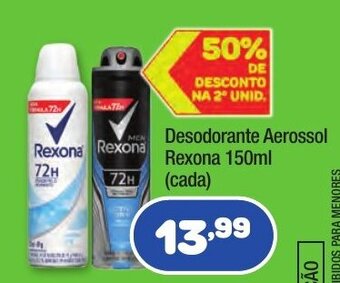 Costazul Supermercados Desodorante Aerossol Rexona 150ml (cada) oferta