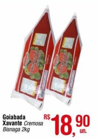 Fort Atacadista Goiabada Xavante Cremosa Bisnaga 2kg oferta