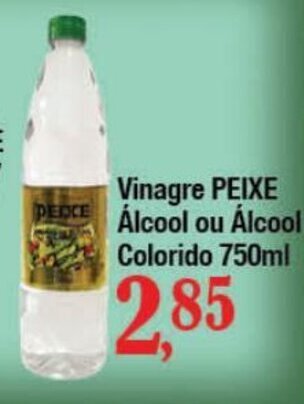 Supermercados Unidos Vinagre PEIXE Álcool ou Álcool Colorido 750ml oferta