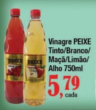 Supermercados Unidos Vinagre PEIXE Tinto/Branco/ Maçã/Limão/ Alho 750ml oferta