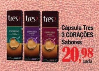 Cápsula Tres 3 CORAÇÕES Sabores
