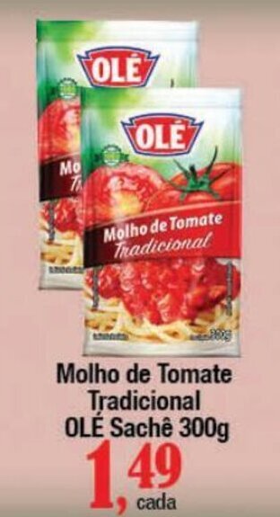 Supermercados Unidos Molho de Tomate Tradicional OLÉ Sachê 300g oferta
