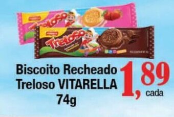 Supermercados Unidos Biscoito Recheado Treloso VITARELLA 74g oferta