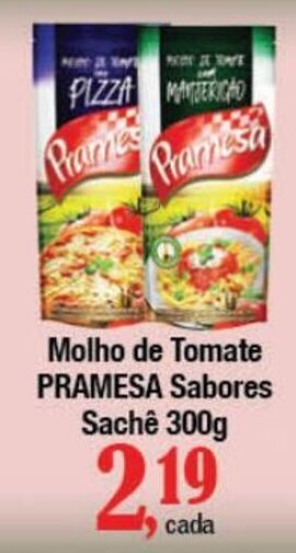 Supermercados Unidos Molho de Tomate PRAMESA Sabores Sachê 300g oferta