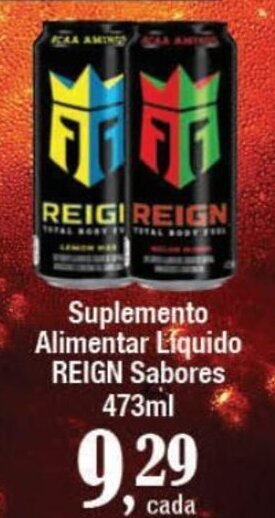 Supermercados Unidos Suplemento Alimentar Líquido REIGN Sabores 473ml oferta