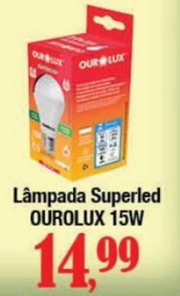 Supermercados Unidos Lâmpada Superled OUROLUX 15W oferta