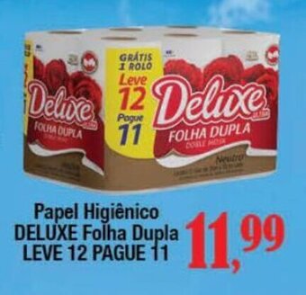 Supermercados Unidos Papel Higiênico DELUXE Folha Dupla LEVE 12 PAGUE 11 oferta