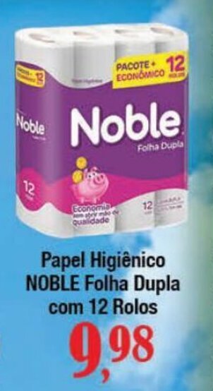 Supermercados Unidos Papel Higiênico NOBLE Folha Dupla com 12 Rolos oferta
