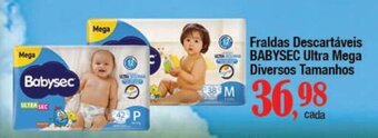 Fraldas Descartáveis BABYSEC Ultra Mega Diversos Tamanhos