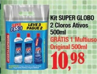 Supermercados Unidos Kit SUPER GLOBO 2 Cloros Ativos 500ml oferta