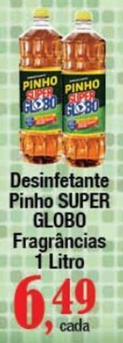 Supermercados Unidos Desinfetante Pinho SUPER GLOBO Fragrâncias 1 Litro oferta