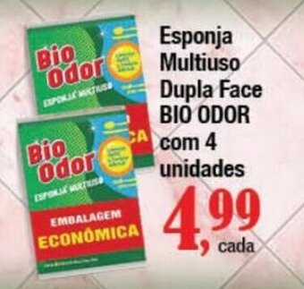 Esponja Multiuso Dupla Face BIO ODOR com 4 unidades