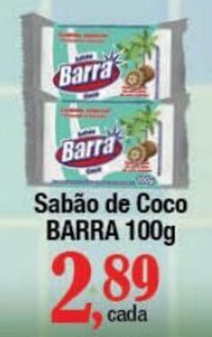 Supermercados Unidos Sabão de Coco BARRA 100g oferta