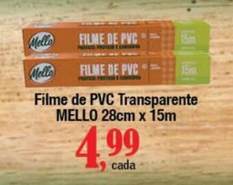 Supermercados Unidos Filme de PVC Transparente MELLO 28cm x 15m oferta