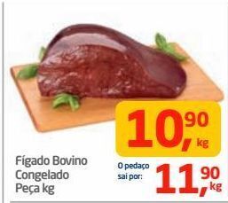 Tenda Atacado Fígado bovino congelado peça kg oferta