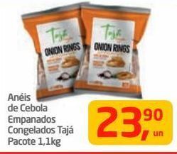 Tenda Atacado Anéis de cebola empanados congelados tajá pacote 1,1kg oferta