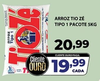 Supermercados Tiaozinho ARROZ TIO ZÉ TIPO 1 PACOTE 5KG oferta