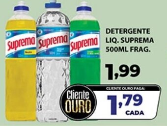 DETERGENTE LIQ. SUPREMA 500ML FRAG.
