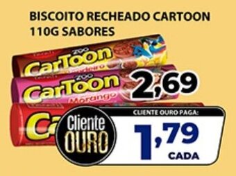 Supermercados Tiaozinho BISCOITO RECHEADO CARTOON 110G SABORES oferta