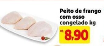 Extra Supermercado Peito de frango com osso congelado kg oferta