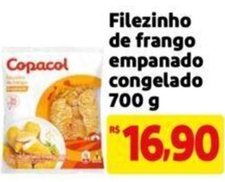 Extra Supermercado Filezinho de frango empanado congelado 700g oferta