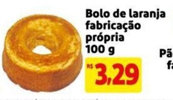 Extra Supermercado Bolo de laranja fabricação própria 100 g oferta