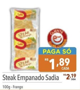Supermercados Condor Steak Empanado Sadia 100g - Frango oferta