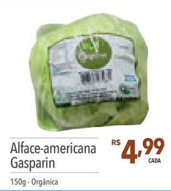 Alface-americana Gasparin 150g - Orgânica