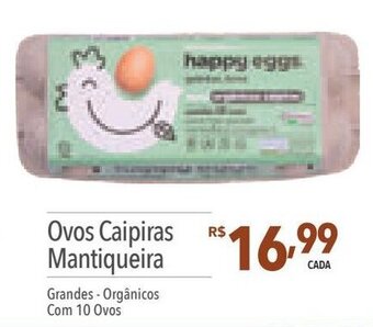 Supermercados Condor Ovos Caipiras Mantiqueira Grandes-Orgânicos Com 10 Ovos oferta