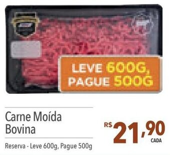 Supermercados Condor Carne Moída Bovina Reserva - Leve 600g, Pague 500g oferta