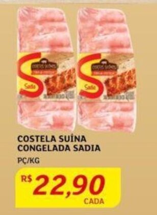 Assaí Atacadista COSTELA SUÍNA CONGELADA SADIA PC/KG oferta