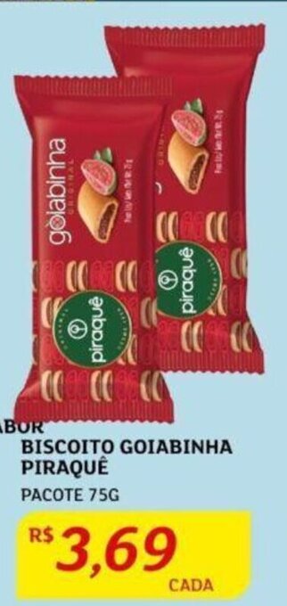 Assaí Atacadista BISCOITO GOIABINHA PIRAQUÊ PACOTE 75G oferta