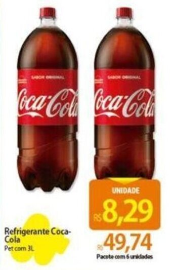 Atacadão Refrigerante Coca-Cola Pet com 3L oferta