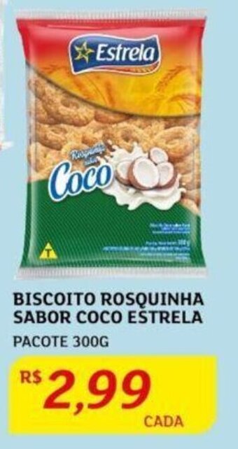 Assaí Atacadista BISCOITO ROSQUINHA SABOR COCO ESTRELA PACOTE 300G oferta