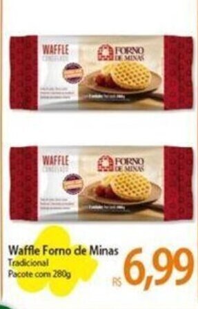 Atacadão Waffle Forno de Minas Tradicional Pacote com 280g oferta