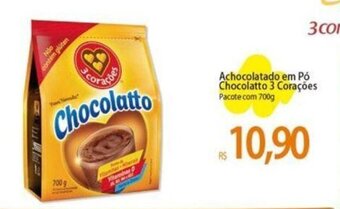 Atacadão Achocolatado em Pó Chocolatto 3 Corações Pacote com 700g oferta