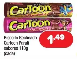 Biscoito Recheado Cartoon Parati Sabores 110g (cada)