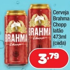 Costazul Supermercados Cerveja Brahma Chopp latao 473ml (cada) oferta