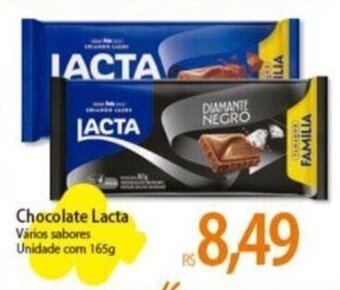 Atacadão Chocolate Lacta Vários sabores Unidade com 165g oferta