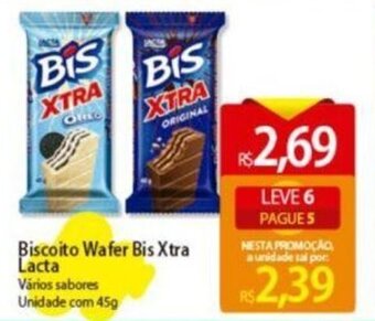 Atacadão Biscoito Wafer Bis Xtra Lacta Vários sabores Unidade com 45g oferta